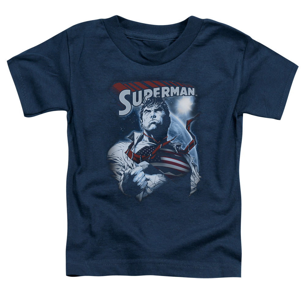 Superman Honor And Protect Toddler Kids Youth T Shirt Navy