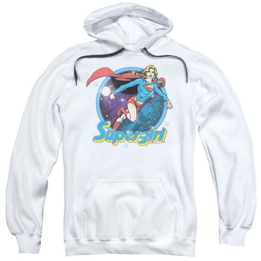 Superman Supergirl Airbrush Mens Hoodie White