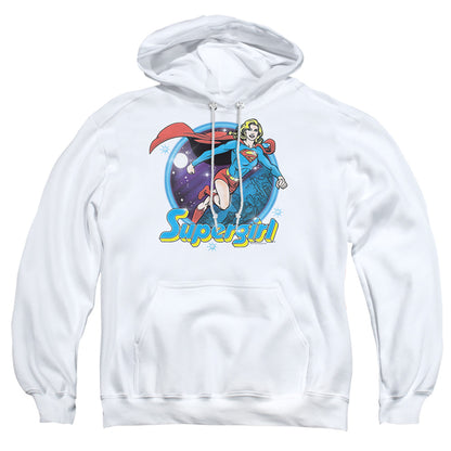 Superman Supergirl Airbrush Mens Hoodie White