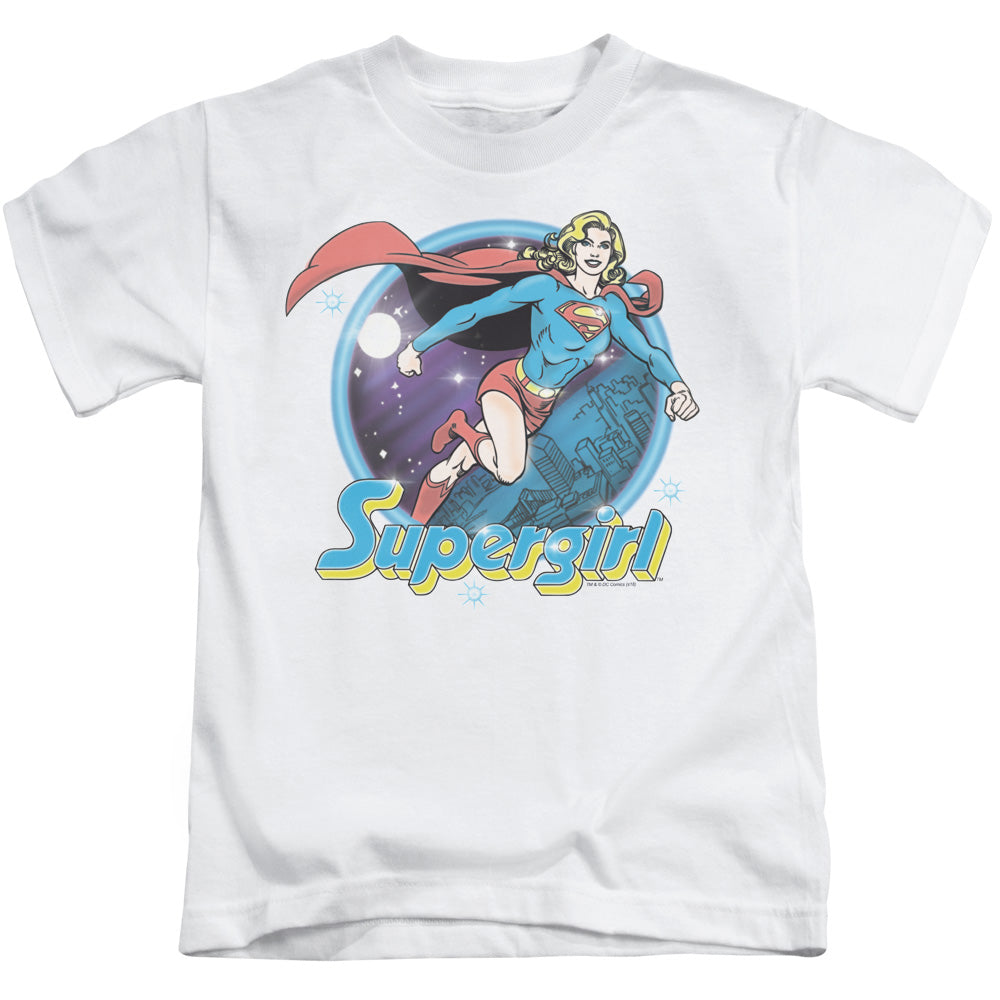 Superman Supergirl Airbrush Juvenile Kids Youth T Shirt White