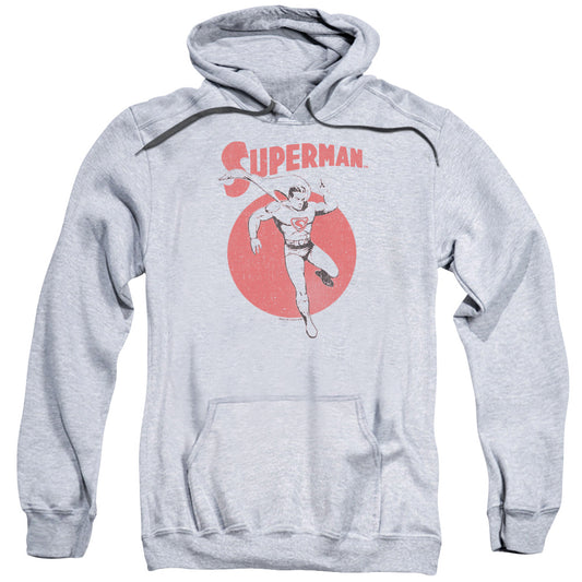 Superman Vintage Sphere Mens Hoodie Athletic Heather