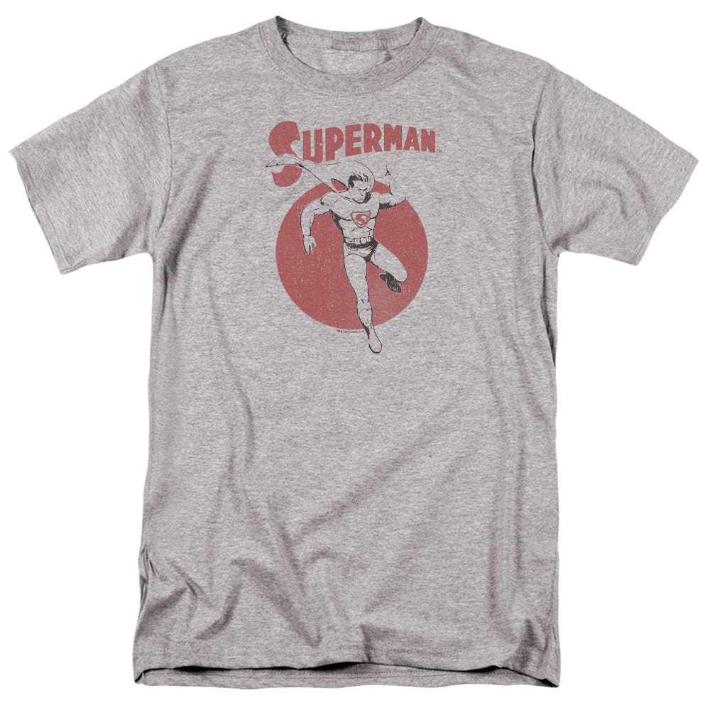 Superman Vintage Sphere Mens T Shirt Athletic Heather