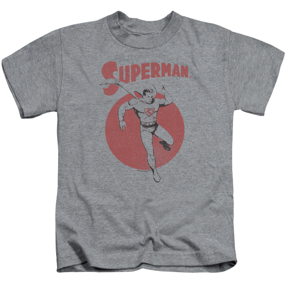 Superman Vintage Sphere Juvenile Kids Youth T Shirt Athletic Heather