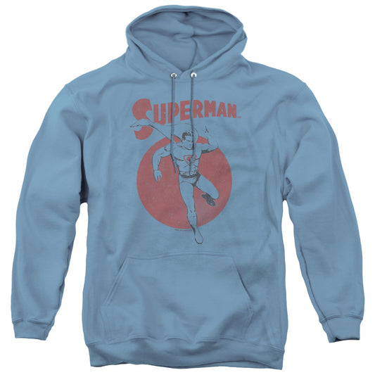 Superman Vintage Sphere Mens Hoodie Carolina Blue