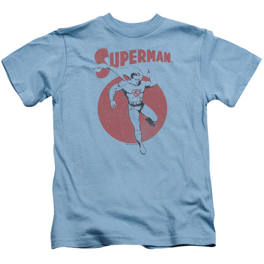 Superman Vintage Sphere Juvenile Kids Youth T Shirt Carolina Blue