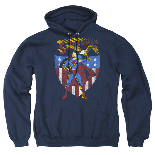 Superman All American Mens Hoodie Navy