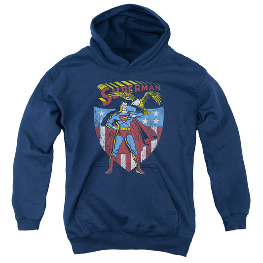 Superman All American Kids Youth Hoodie Navy