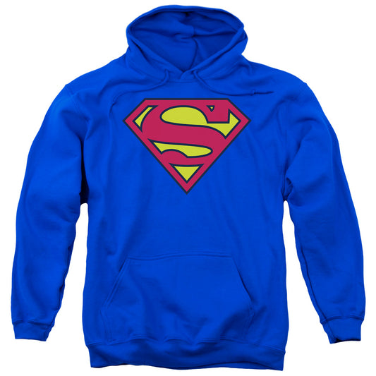 Superman Classic Logo Mens Hoodie Royal Blue