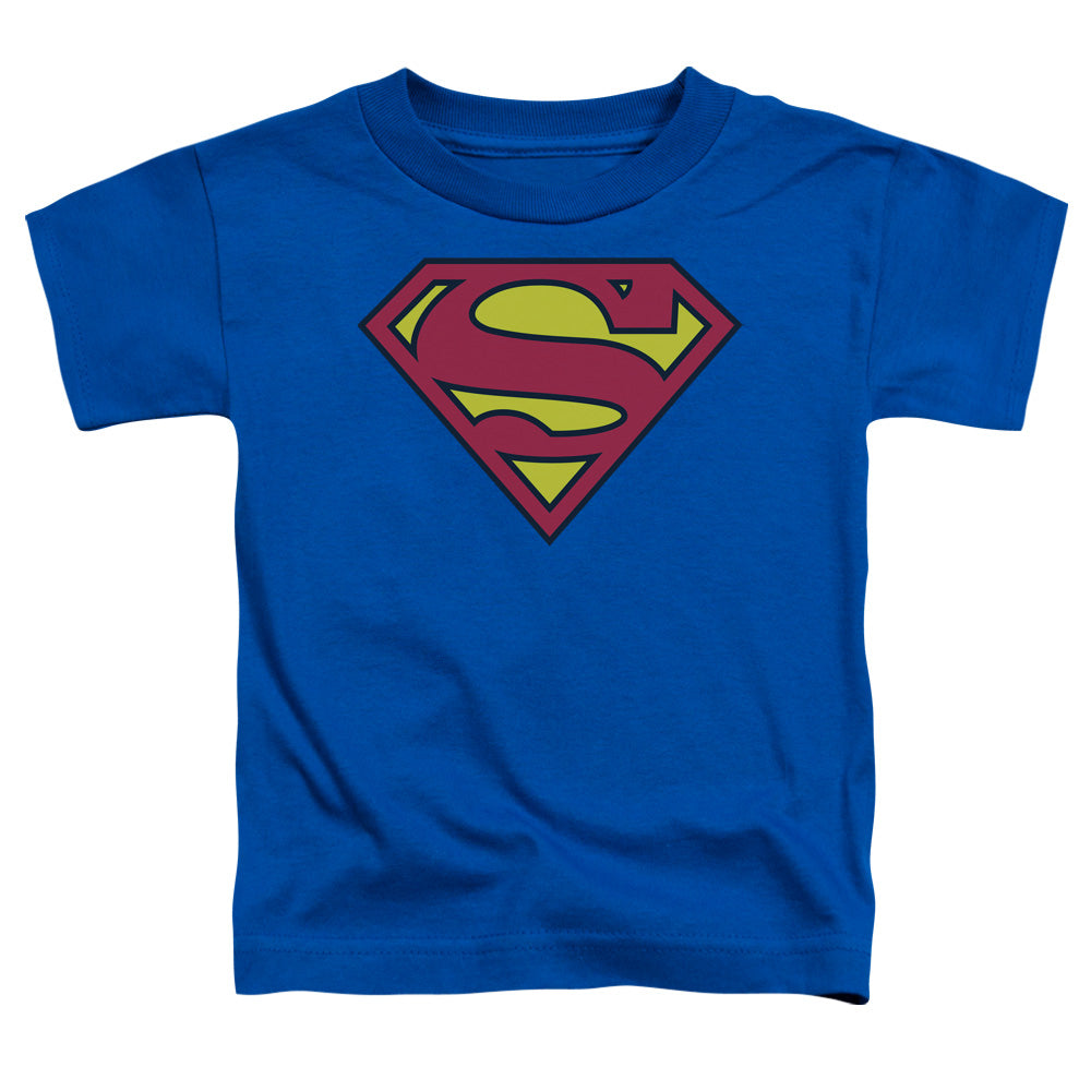 Superman Classic Logo Toddler Kids Youth T Shirt Royal