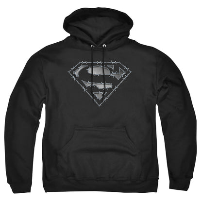 Superman Barbed Wire Mens Hoodie Black