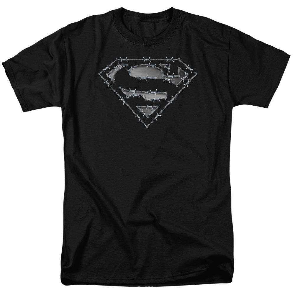 Superman Barbed Wire Mens T Shirt Black 