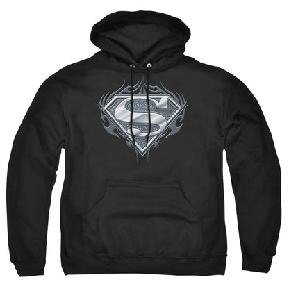 Superman Biker Metal Mens Hoodie Black