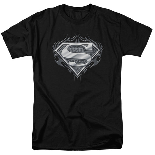 Superman Biker Metal Mens T Shirt Black 