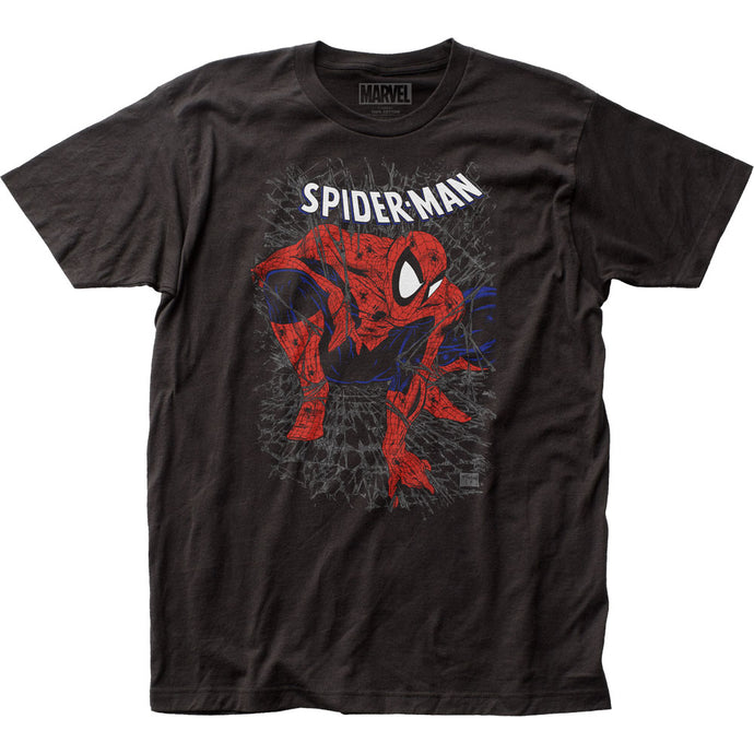Spider-Man Tangled Web Mens T Shirt Black