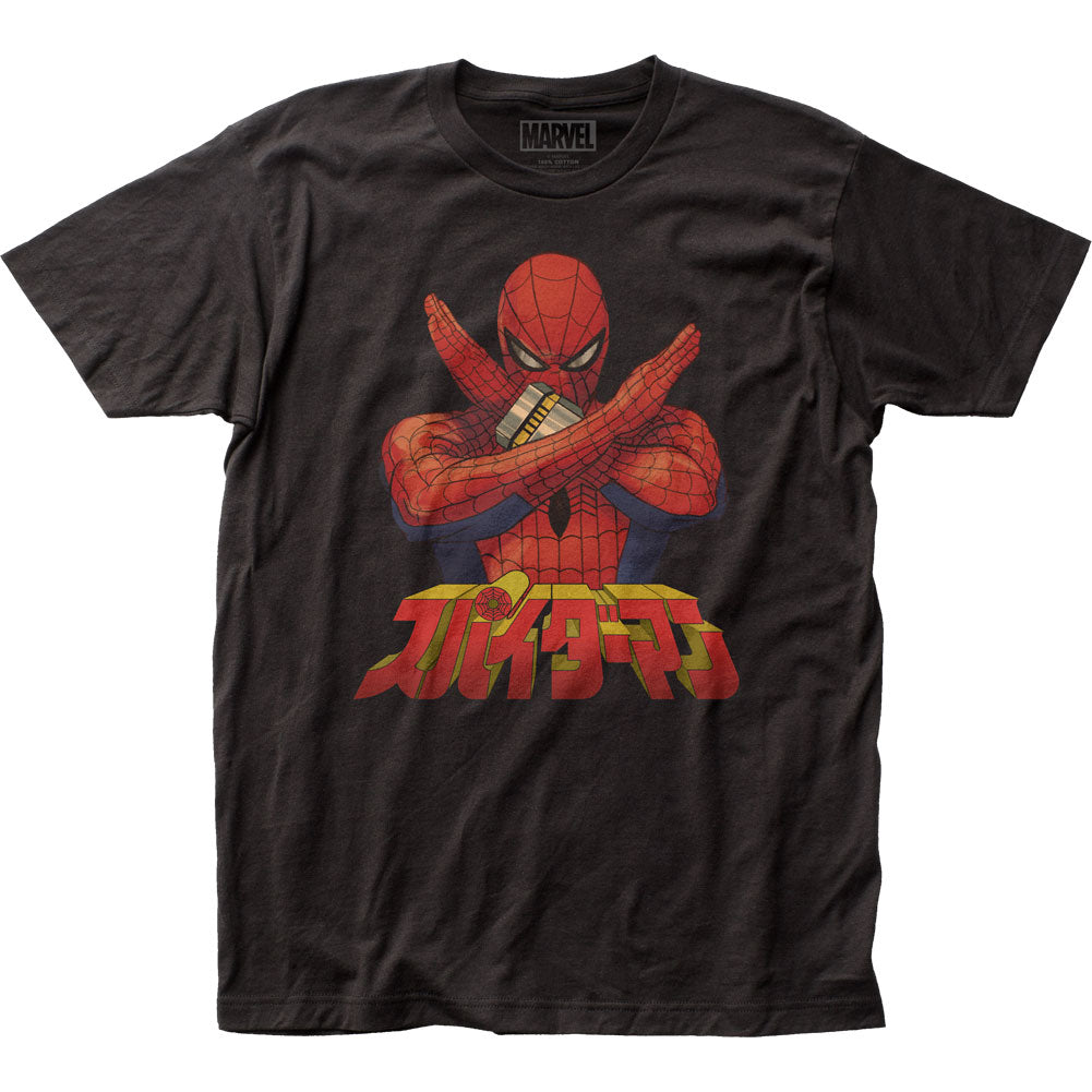 Spider-Man Japanese Spider-Man Mens T Shirt Black
