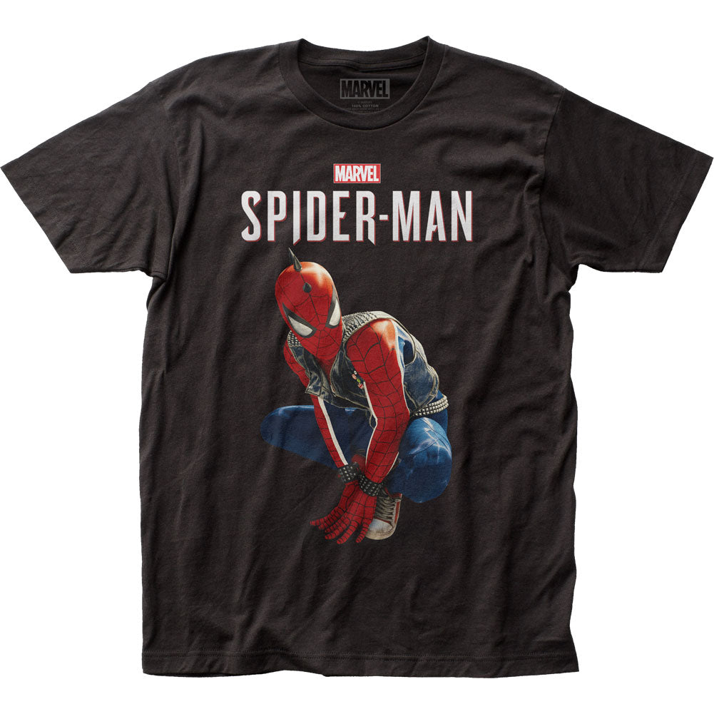 Spider-Man Spider Punk Mens T Shirt Black