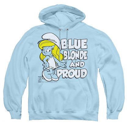 Smurfs Blue, Blonde And Proud Mens Hoodie Light Blue