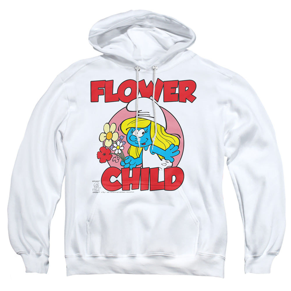 Smurfs Flower Child Mens Hoodie White