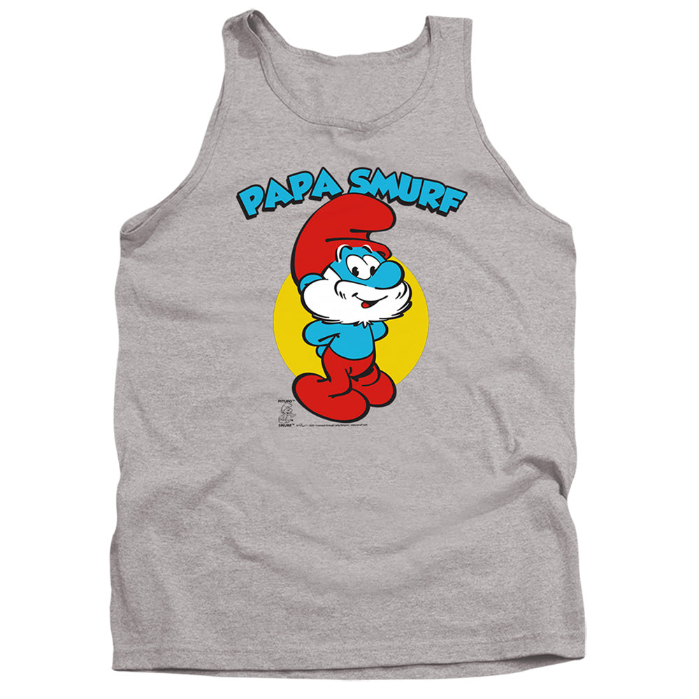 Smurfs Papa Smurf Mens Tank Top Shirt Athletic Heather