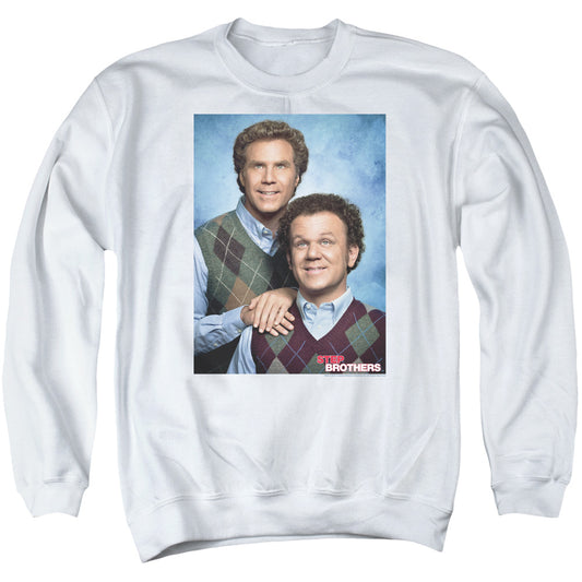 Step Brothers Portrait Mens Crewneck Sweatshirt White