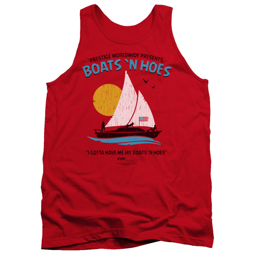 Step Brothers Boats N Hoes Mens Tank Top Shirt Red