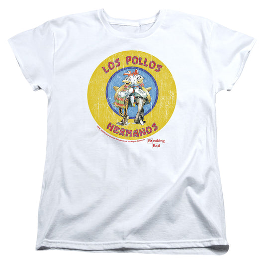 Breaking Bad Los Pollos Hermanos Womens T Shirt White Officially Licensed