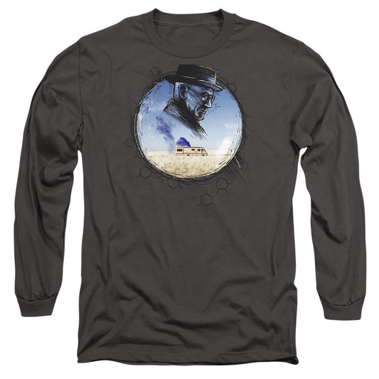 Breaking Bad Crystal Mens Long Sleeve Shirt Charcoal Officially Licensed