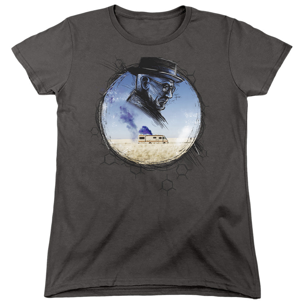 Breaking Bad Crystal Womens T Shirt Charcoal Officially Licensed