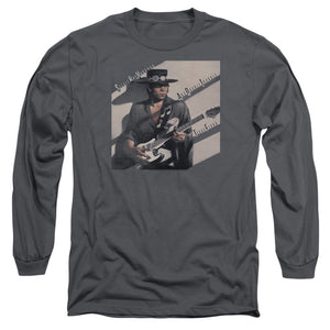 Stevie Ray Vaughan Texas Flood Mens Long Sleeve Shirt Charcoal