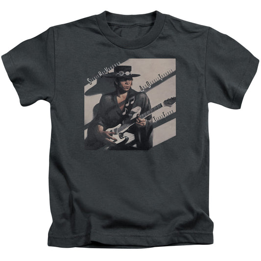 Stevie Ray Vaughan Texas Flood Juvenile Kids Youth T Shirt Charcoal