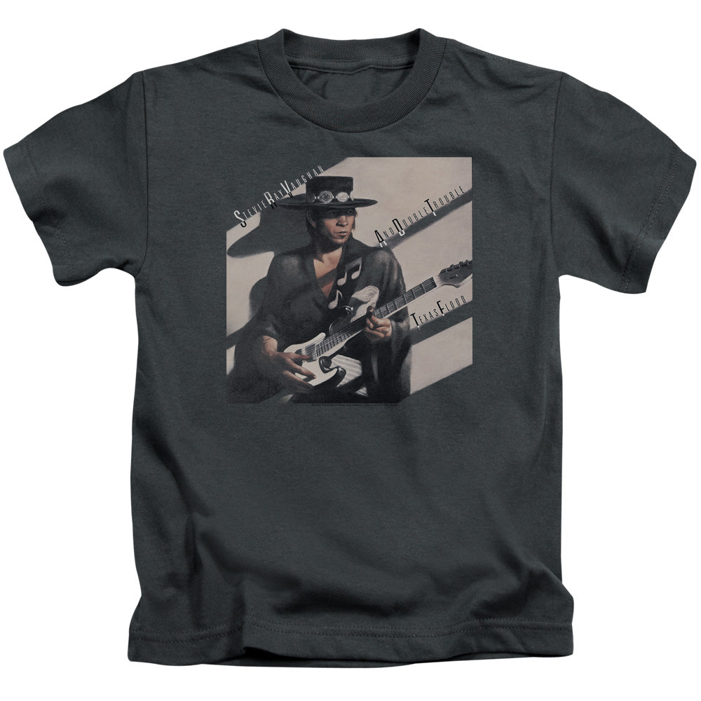 Stevie Ray Vaughan Texas Flood Juvenile Kids Youth T Shirt Charcoal