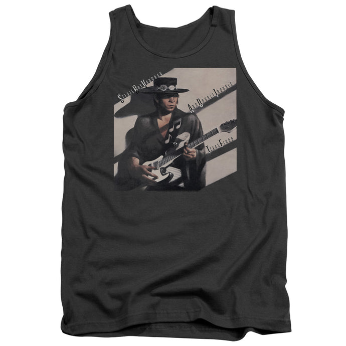 Stevie Ray Vaughan Texas Flood Mens Tank Top Shirt Charcoal