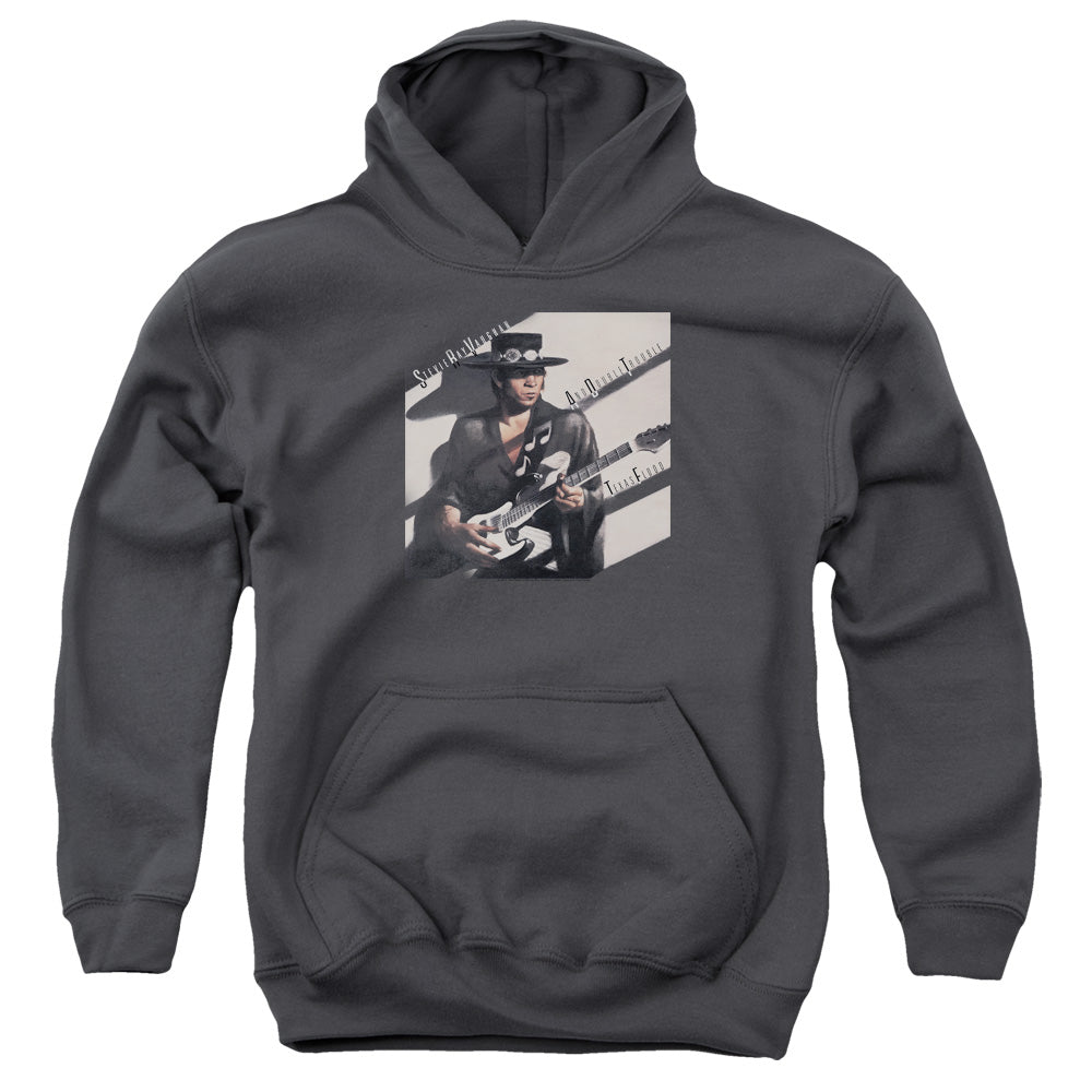 Stevie Ray Vaughan Texas Flood Kids Youth Hoodie Charcoal