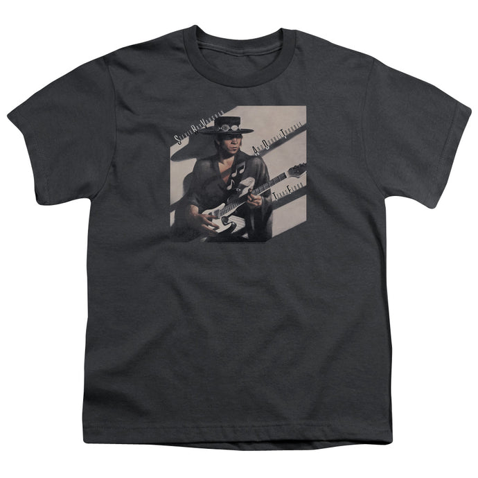Stevie Ray Vaughan Texas Flood Kids Youth T Shirt Charcoal