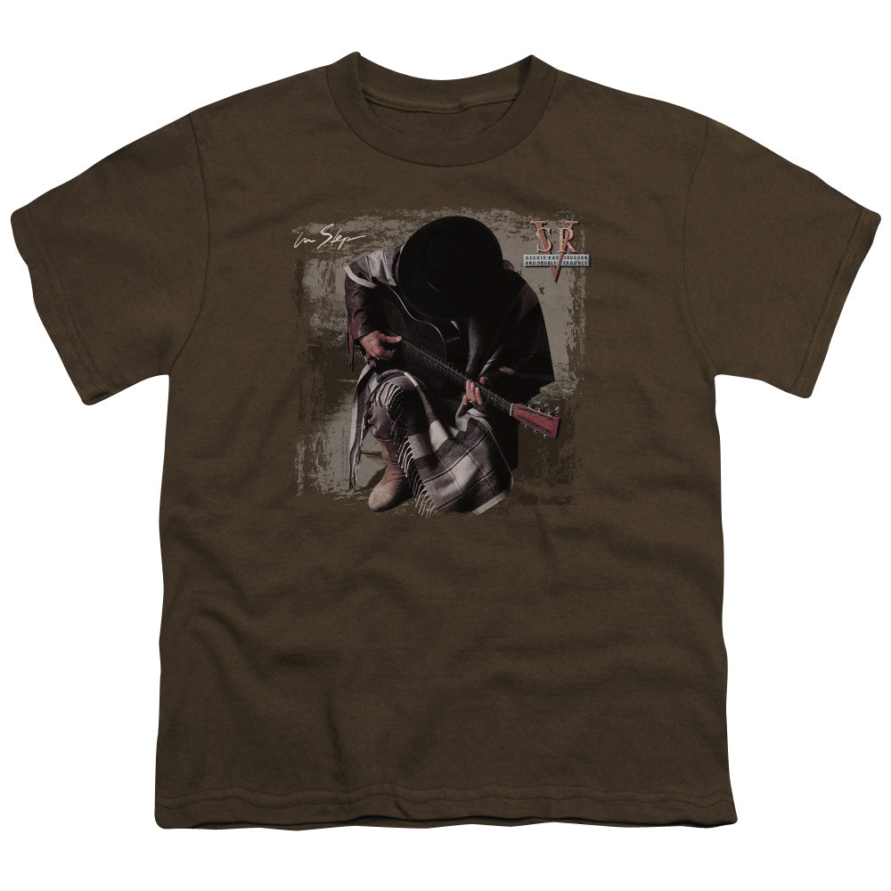 Stevie Ray Vaughan In Step Kids Youth T Shirt Coffee