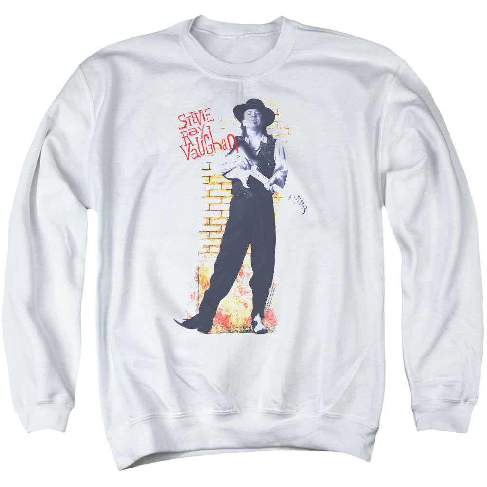 Stevie Ray Vaughan Standing Tall Mens Crewneck Sweatshirt White