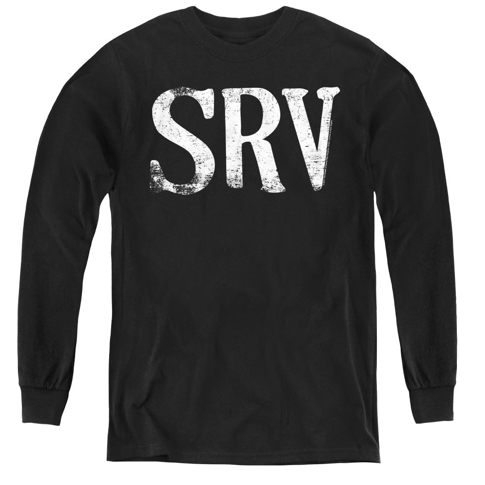 Stevie Ray Vaughan SRV Long Sleeve Kids Youth T Shirt Black