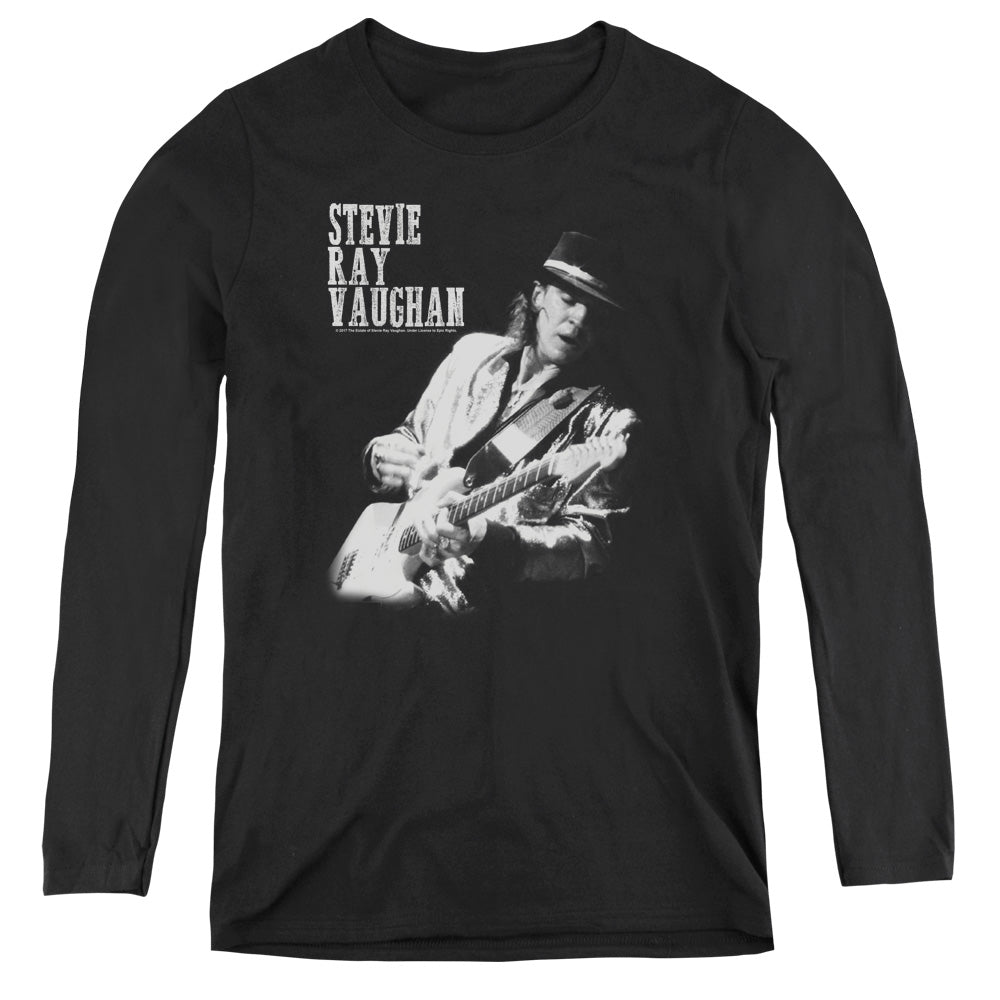 Stevie Ray Vaughan Live Alive Womens Long Sleeve Shirt Black