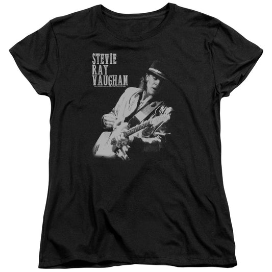 Stevie Ray Vaughan Live Alive Womens T Shirt Black