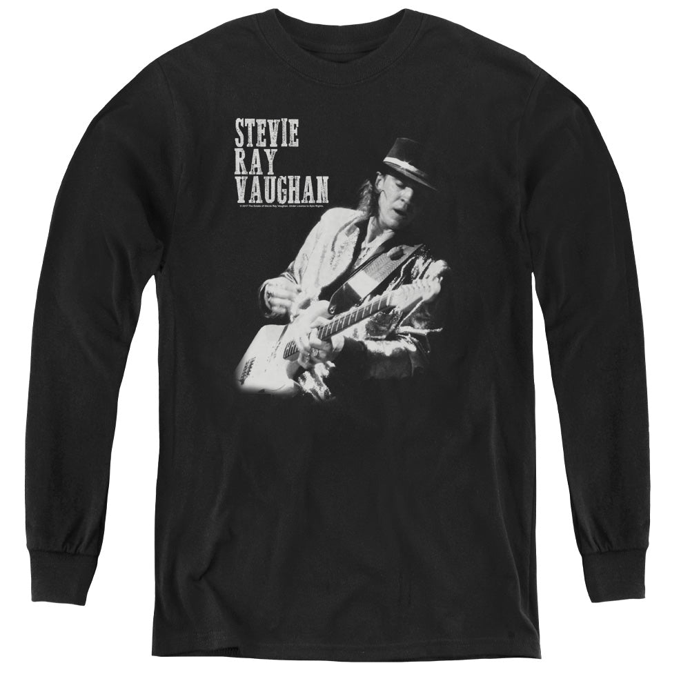 Stevie Ray Vaughan Live Alive Long Sleeve Kids Youth T Shirt Black