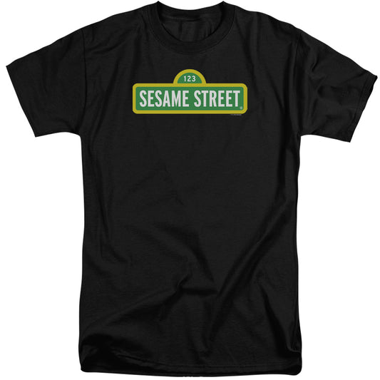 Sesame Street Logo Mens Tall T Shirt Black