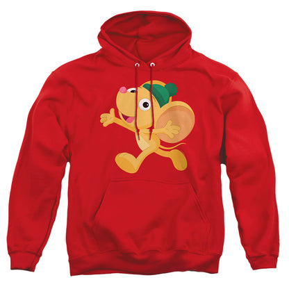 Sesame Street Furry Friend, Little Mouse Mens Hoodie Red