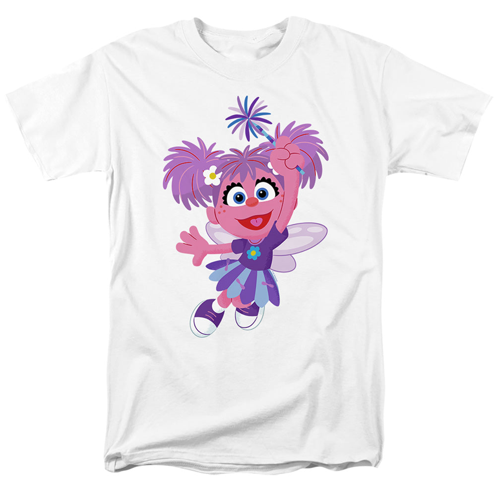 Sesame Street Furry Friends Forever! Abby Cadabby Mens T Shirt White