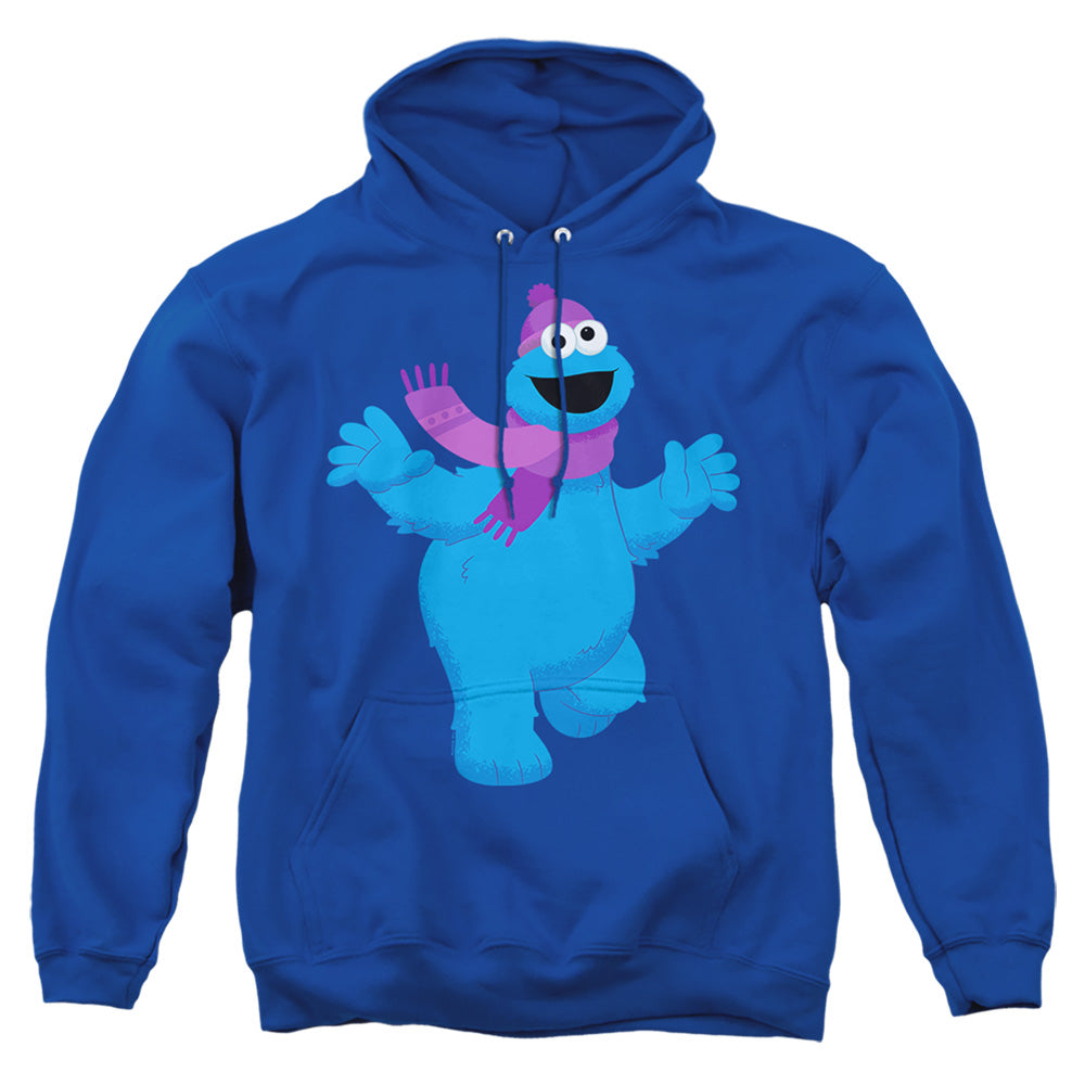 Sesame Street Furry Friends Forever! Cookie Monster Mens Hoodie Royal Blue