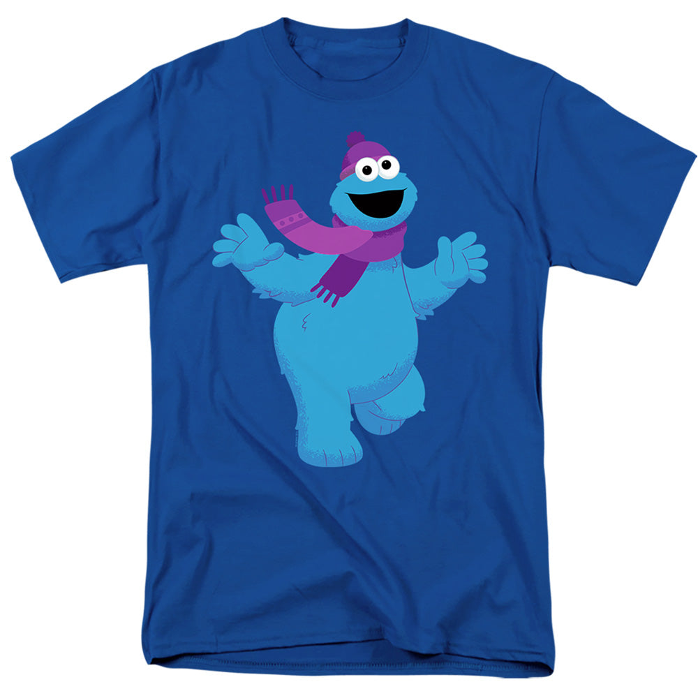 Sesame Street Furry Friends Forever! Cookie Monster Mens T Shirt Royal Blue