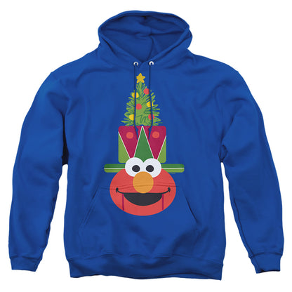 Sesame Street Christmas Nutcracker Elmo Mens Hoodie Royal Blue