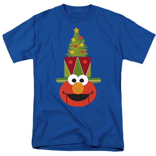 Sesame Street Christmas Nutcracker Elmo Mens T Shirt Royal Blue