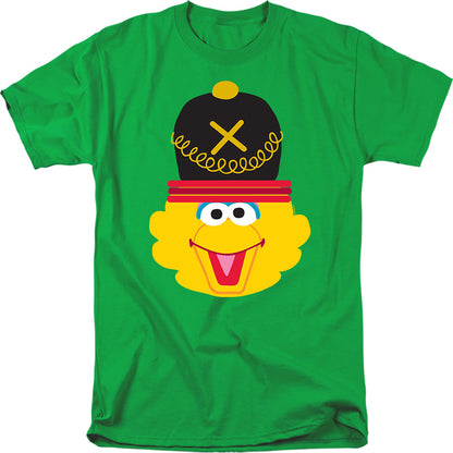 Sesame Street Christmas Nutcracker Big Bird Mens T Shirt Kelly Green Officially Licensed