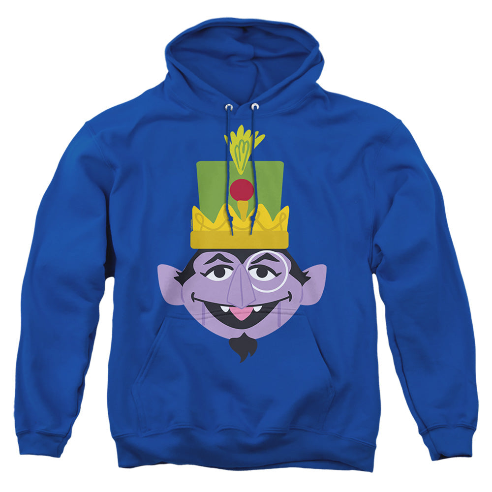 Sesame Street Christmas Nutcracker Count Mens Hoodie Royal Blue