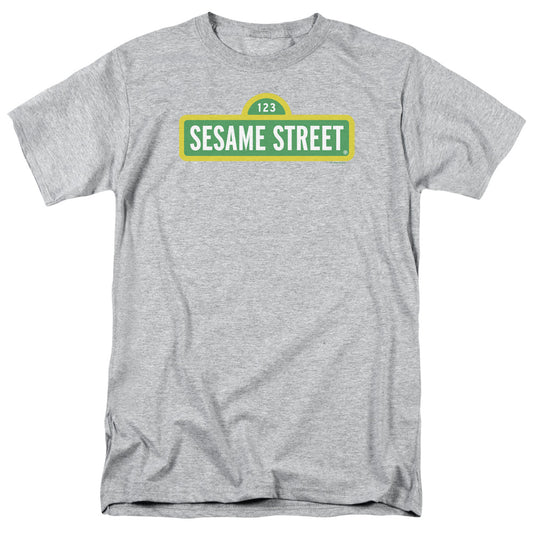 Sesame Street Logo Mens T Shirt Athletic Heather